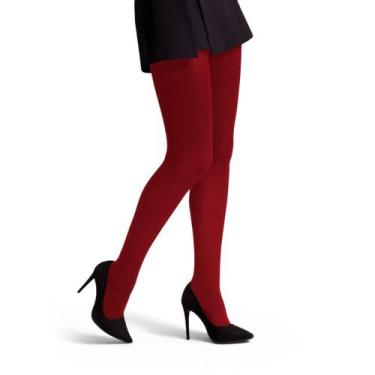 Imagem de Meia Calça Fio 40 Selene Feminina Adulta Opaca, G, Vermelho