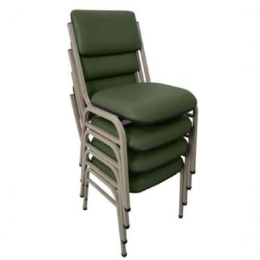 Imagem de Kit Com 4 Cadeiras Para Auditórios Linha Hotel Smart Verde - DESIGN OF