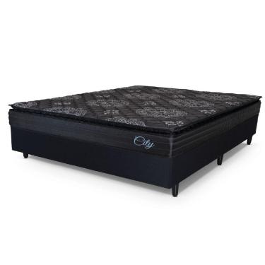 Imagem de Cama Box Casal King Colchão Com Molas Ensacadas Top Hellen