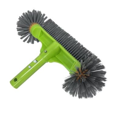 Imagem de IEUDNS Escova de limpeza para piscina de 13", resistente, com cerdas de nylon fortes e pontas arredondadas, sem esforço, para degraus acima do solo