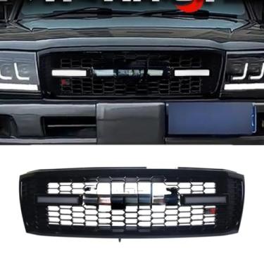 Imagem de Grade de para-choque de LED para carro Kit de corpo de grade de corrida decorativa Grade de para-choque dianteiro para Land Cruiser LC100 1998-2007 Exterior
