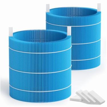 Imagem de Mbetter Filtro de substituição Dh3i Wick compatível com purificador de ar + umidificar Blueair 2 em 1, vapores de água calmantes através de captura de partículas e minerais, pacote com 2