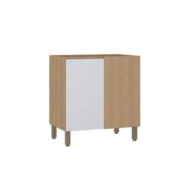 Imagem de Balcão Modulado Canto Reto (sem Tampo) 1 Porta Slim Luciane, Freijó/Ci