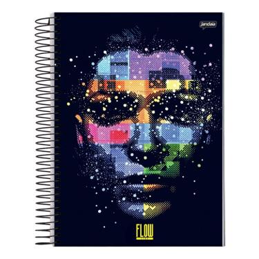 Imagem de Caderno Espiral Capa Dura Universitário A4 20 Matérias 320 Folhas Flow Jandaia Estampa 3