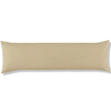 Imagem de Fronha Para Travesseiro Body Pillow Com Zíper 40x140cm Avelã