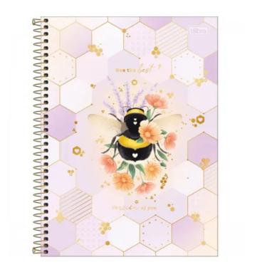 Imagem de Caderno Espiral Capa Dura Universitário 10 Matérias Honey Bee 160 Folhas Tilibra Estampa 3