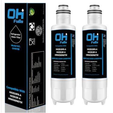 Imagem de OHFULLS HX2019FR-A HX2019F-A Substituição do filtro de água, compatível com Hisense HRM260N6TSE HRFD560SW HRCD585BW HRFD634BW HRCD650BW HRCD586TBWB Mora MRM260N6TSE, pacote com 2