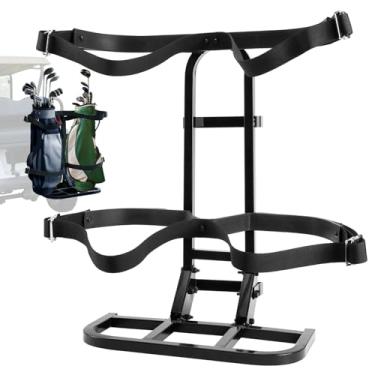 Imagem de Blogole Suporte universal para bolsa de banco traseiro para carrinho de golfe compatível com Club Car/EZGO/Yamaha, serve para barra de apoio de segurança no máximo 18 cm de largura, sem necessidade de