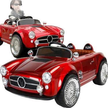 Imagem de Mini Carro Eletrico Infantil Retro 12V Vermelho - Importway