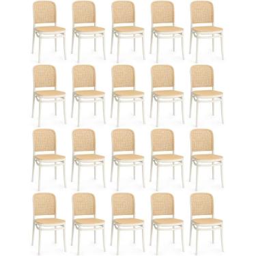 Imagem de Kit 20 Cadeiras De Jantar Roma Para Sala E Cozinha - Branco