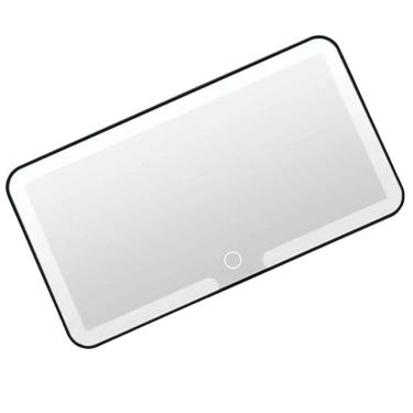 Imagem de Espelho De Carro Retrovisor Led 3 Cores Usb Sem Fio Quebra Sol Iluminaçao Maquiagem Automovel