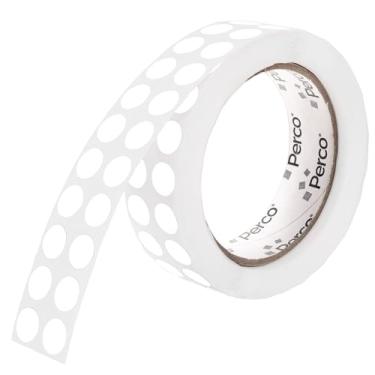 Imagem de Perco Etiquetas adesivas redondas brancas de 1/2 polegada com perfuração fácil de descascar - 3.000 etiquetas por rolo - forte aderência, cores vibrantes para organização, artesanato e muito mais