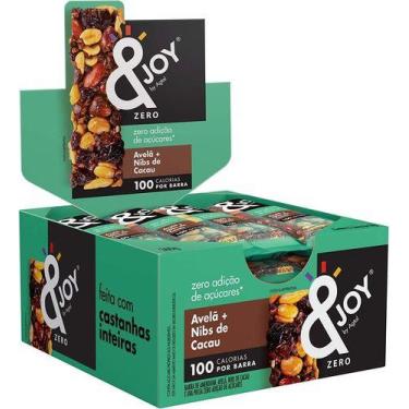 Imagem de 12 Barra De Nuts Enjoy Zero Açúcar Avela E Nibs De Cacau 25g - &Joy