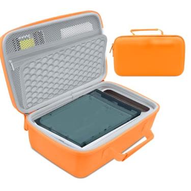 Imagem de Akouta Estojo rígido de EVA compatível com Liene 100 x 15 cm M100/M200 impressora fotográfica portátil colorida, antiqueda e à prova d'água, laranja (apenas capa)