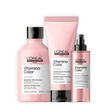 Imagem de Loreal Vitamino Color Sh 300ml + Cond 200ml + Leave-in 190ml - Loreal 
