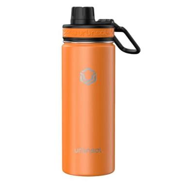 Imagem de Garrafa Térmica Em Aço Inox Com Protetor Hydrotank Cor Laranja 532ml U