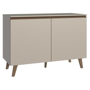 Imagem de Balcão de Cozinha 120 cm 2 Portas Com Pés Crema Nice Madesa