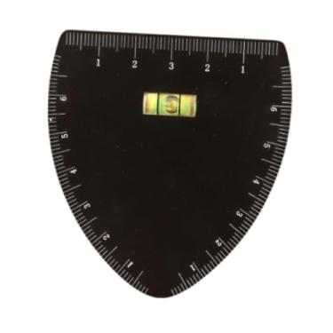 Imagem de Zialofi Ferramenta de modelagem de estêncil de sobrancelha de aço inoxidável, acessórios de viagem reutilizáveis com guia de arco, V Shape