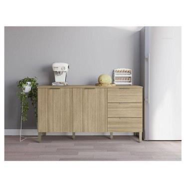 Imagem de Balcão De Pia Ambiente Glam 160 Cm Com Tampo Freijó - Kits Paraná