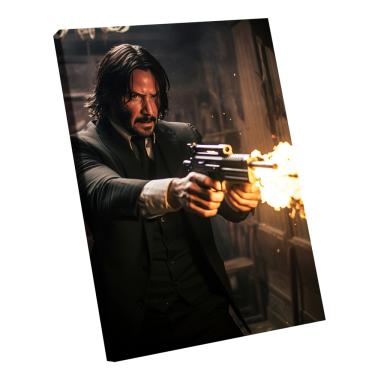 Imagem de Quadro Decorativo John Wick Disparo de Fogo