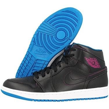 Imagem de Jordan 1 Tênis masculino médio, Preto/Rosa Fogo/Azul Foto, 39