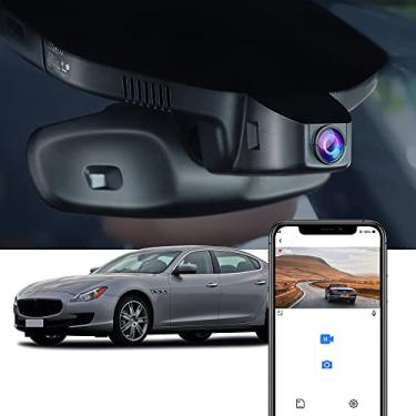 Imagem de Fitcamx Câmera veicular 4K adequada para Maserati Quattroporte Ghibli GTS S Q4 Sedan 4D 2014 2015 2016 (modelo A), visual OEM, WiFi UHD 2160P, gravação em loop, plug & Play, modo de estacionamento