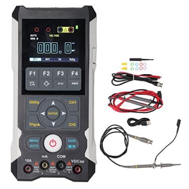 Imagem de 3 em 1 Osciloscópio Multímetro 2.8in Cor LCD Portátil 80MHz Osciloscópio Dual Channel Multímetro Waveform Generator