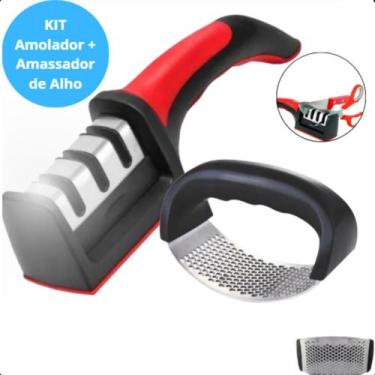 Imagem de KIT Espremedor Prático + Afiador de Facas Compacto - ASAF