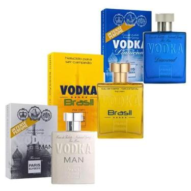 Imagem de Vodka Man+Vodka Amarelo+Vodka Diamond Perfume Importados C/3 - Paris E