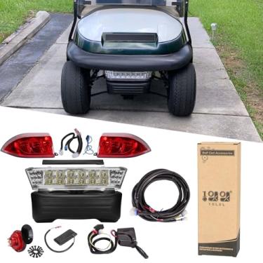 Imagem de 10L0L Kit de luz de luxo para carrinho de golfe para carro de clube, farol traseiro com botão de seta, pisca-pisca e interruptor de luz de freio