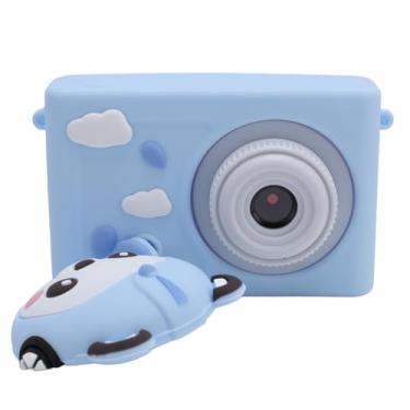 Imagem de ASHATA Câmera Digital Fofa para Crianças, 1080p HD Dual Camera Camera Camer Auto Focus, 8x Digital Zoom, Built In Music Sticker Filter LED Light Light, para Meninos Meninas Estudantes (Azul)
