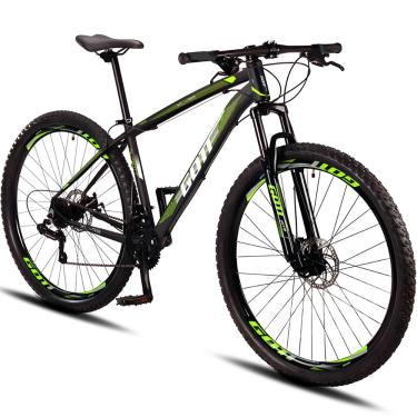 Imagem de Bicicleta Aro 29 Alumínio Gott 24v Freio a Disco XL-R8 - Preto/Verde Neon - 19