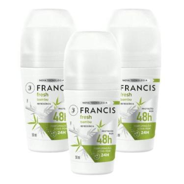Imagem de Kit com 3 Desodorante Rollon Francis Bambu 50ml