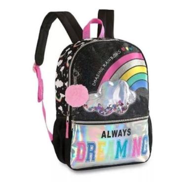 Imagem de Mochila Costas Juvenil Glitter Always Dreaming Paetê Meninas - princes