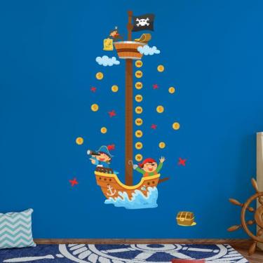 Imagem de Adesivo Infantil Régua de Crescimento Piratas 195cm - Quartinhos