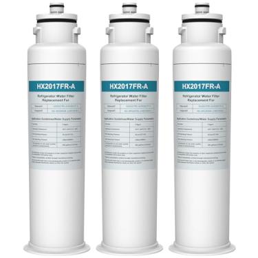 Imagem de HX2017FR-A/HX2017F-A Filtro de água, compatível com Hisense HRF266N6CSE1, HRF266N6CSE, HRF209N6CSE, HRF254N6TSE, HRF254N6DSE Geladeira, Insignia NS-WF26FD9-1/WF26FD9-1 (Pacote com 3