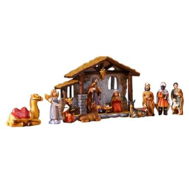 Imagem de Tachiuwa Presépio de Natal, estatuetas, artesanato, estátua de Natal, presente de inauguração de casa, miniaturas de Natal, decoração de resina, cenas de mesa