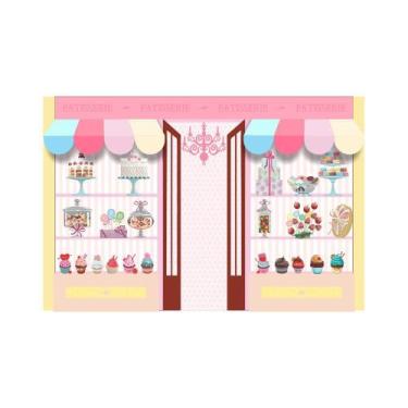 Imagem de Painel de Lona Confeitaria Luxo - Fabrika de Festa, 150x100cm