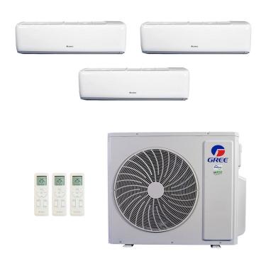 Imagem de Ar-Condicionado Multi Split Inverter Gree 42.000 (2x Evap HW 9.000 + 1x Evap HW 24.000) Quente/Frio 220V