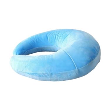 Imagem de SiaBiced Almofada de leitura, almofada de de trabalho, antiderrapante, multifuncional, de colo, de mesa, travesseiro de descanso para cama, para sofá, Azul