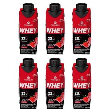 Imagem de Kit 6 Piracanjuba Whey Sabor Frutas Vermelhas 250ml cada