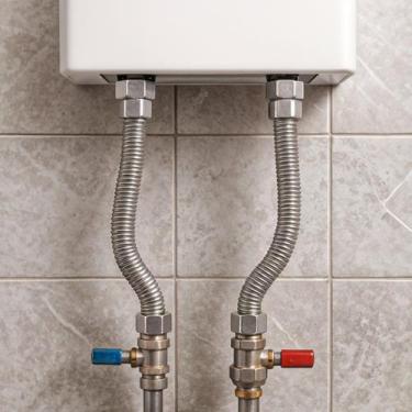 Imagem de Kit 2 Engates Rígido Aço Inox Macho E Fêmea 40cm Aquececedor - BNP UTI