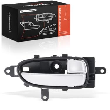 Imagem de A-Premium Maçaneta interna compatível com Nissan Altima 2007-2013, Maxima 2009-2014, NV200 2013-2020, NV1500/NV2500/NV3500 2012-2020, NV200 2013-2020, caixa preta com alavanca prata