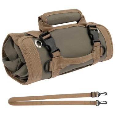 Imagem de KTZCTPCA Bolsa de ferramentas de enrolar, organizador de ferramentas pesadas, bolsa de rolo de pano Oxford, bolsa organizadora de ferramentas portátil, bolsa compacta de enrolar para mecânico
