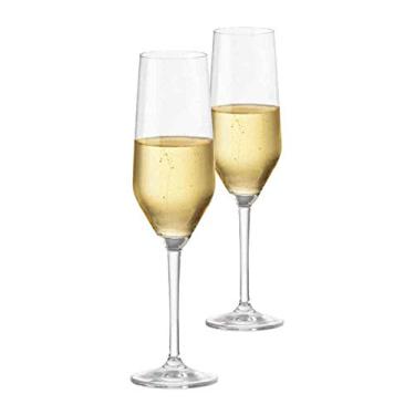 Imagem de Ruvolo, Jogo de Taça Elegance, Kit de Taça de Cristal para Champagne 2 pcs, 260ml