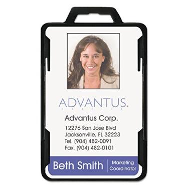 Imagem de Advantus Suporte seguro para crachá com bloqueio RFID de dois cartões, tamanho máximo de inserção: 8,5 x 5,5 cm, preto, 20 por pacote (76417)
