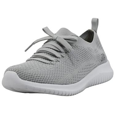 Imagem de Skechers Sport Feminino Ultra Flex Salutations, Cinza-claro, 9.5