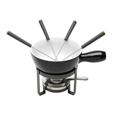 Imagem de Aparelho de Fondue Cerâmica Preto 8 Peças Lyor