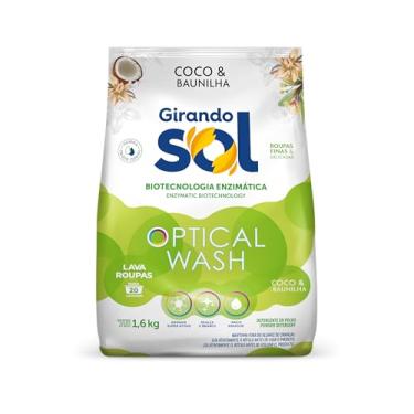 Imagem de Lava Roupas em Pó Girando Sol Coco e Baunilha, 1,6kg, Optical Wash, Detergente em Pó com Biotecnologia Enzimática