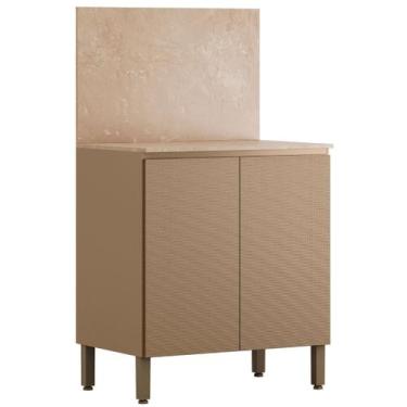 Imagem de Balcão Com Tampo E Painel Art 80 cm 2 Portas Kit's Paraná, Vanilla